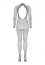 Bodystocking noir en résille et dos nu N121 de la marque de lingerie sexy Obsessive