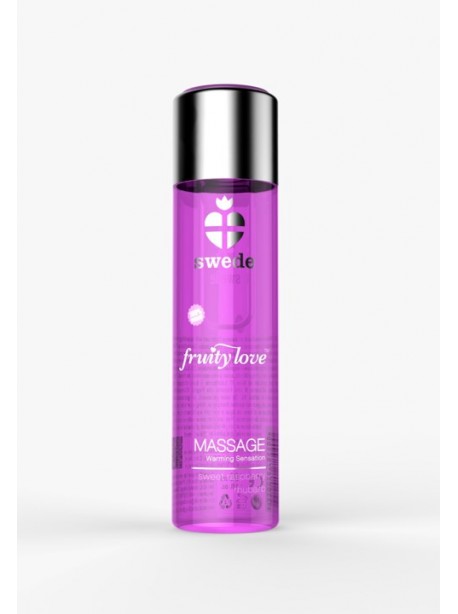 Huile de massage Fruity Love Framboise Rhubarbe de la marque SWEDE - 120 ML