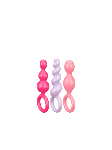 Anal plug Botty Call Satisfyer 3 pcs - assorted colors