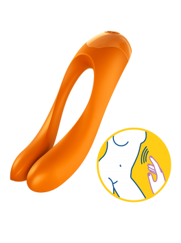 Grossiste sextoys : Stimulateur orange Satisfyer Candy Cane