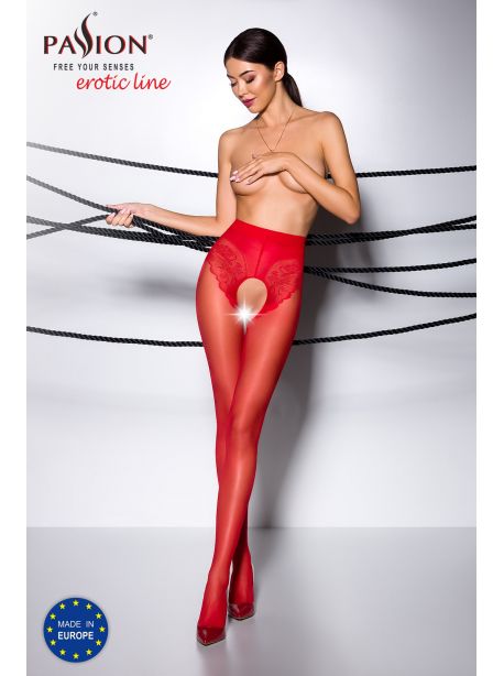TI006R Collants ouverts - Rouge 