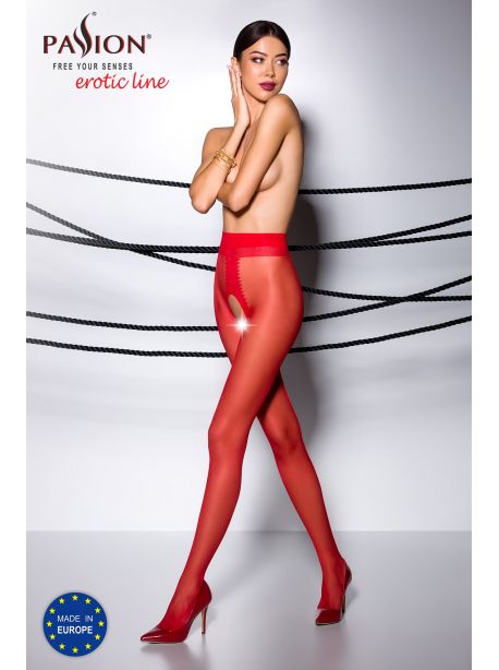 TI007R Collants ouverts - Rouge