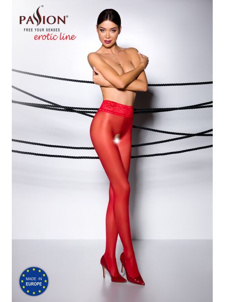 TI008R Collants ouverts - Rouge