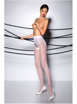 TI006R Collants ouverts 30 DEN - Blanc