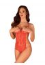 838-TED-3 Crotchless Teddy - Red