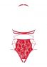 838-TED-3 Crotchless Teddy - Red