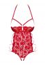 838-TED-3 Crotchless Teddy - Red