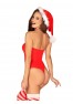 Body rouge de Noël Kissmas de la marque Obsessive