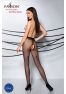 TIOPEN 010 Collants ouverts 20 den - Noir
