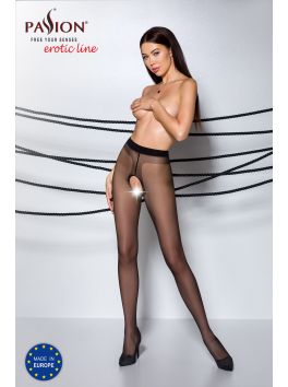 TIOPEN 010 Collants ouverts 20 den - Noir