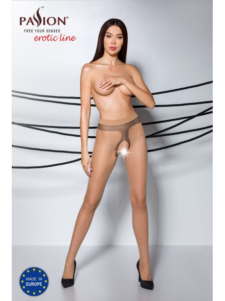TIOPEN 010 Collants ouverts 20 den - Beige