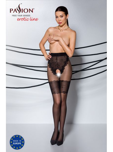 TIOPEN 013 Collants ouverts 20|40 den - Noir