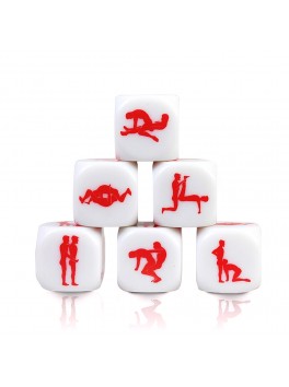 Kamasutra Gay erotic white and red dice from the brand Secret Play
