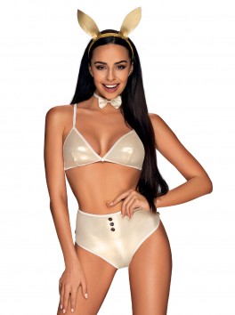 Costume sexy Neo Goldes doré de la marque Obsessive