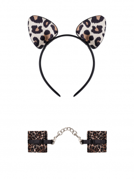 Tigerlla Handcuffs and ears - Black