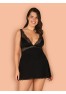 Babydoll noire Klarita de la marque Obsessive