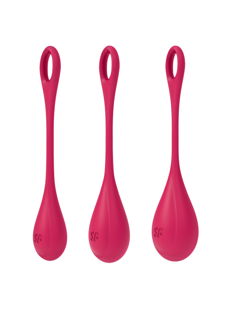 Boules de Geisha - Yoni Power 1 - Satisfyer - Set de 3 - rouge