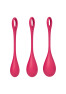 Boules de Geisha - Yoni Power 1 - Satisfyer - Set de 3 - rouge