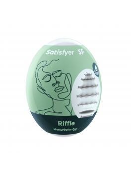 Masturbator Egg Single (Riffle) - green