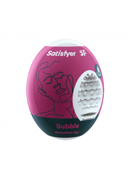 Masturbator Egg Single (Bubble) - fuchsia