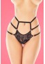 Sanny string noir dentelle et voile