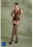 Black knitted teddy BS086 from the brand Passion Lingerie