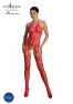 Bodystocking en resille ecoligique rouge ECO BS002 de la marque Passion Lingerie