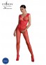 Bodystocking en resille ecoligique rouge ECO BS003 de la marque Passion Lingerie