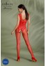 Bodystocking en resille ecoligique rouge ECO BS003 de la marque Passion Lingerie