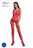 Bodystocking en resille ecoligique rouge ECO BS005 de la marque Passion Lingerie