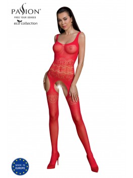 Red ecological bodystocking ECO BS005 from the brand Passion Lingerie