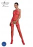Bodystocking en resille ecoligique rouge ECO BS006 de la marque Passion Lingerie