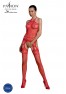 Bodystocking en resille ecoligique rouge ECO BS006 de la marque Passion Lingerie