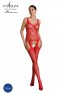 Bodystocking en resille ecoligique rouge ECO BS008 de la marque Passion Lingerie