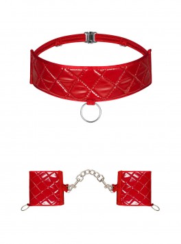 Hunteria Cuffs and Choker - Red