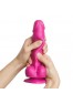 Sliding Skin - Dildo réaliste - Fuchsia