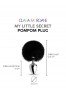 My little secret pompom plug - black