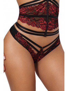 V-10038 String - Noir et Rouge