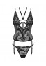 Alessya Corset et string noir