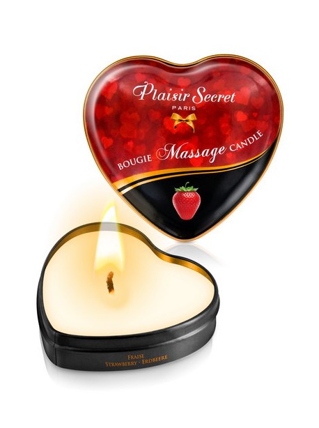 Strawberry mini massage candle plaisir secret 35 ml