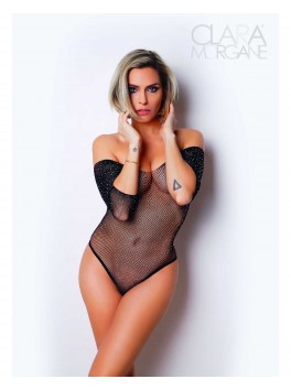 Le numero 2 Clara Morgane Strass body - Black