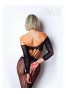 Le numéro 5 bodystocking Clara Morgane - Noir