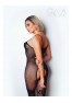 Le numéro 6 bodystocking Clara Morgane - Noir