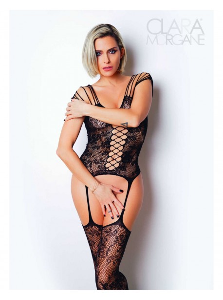 Le numero 10 Clara Morgane bodystocking - Black