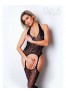 Le numéro 16 bodystocking Clara Morgane - Noir