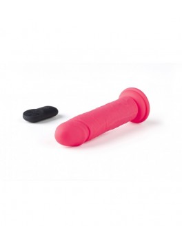 REALISTIC VIBRATOR "R15" FLESH 16.5CM W/ REMOTE CONTROL Pink