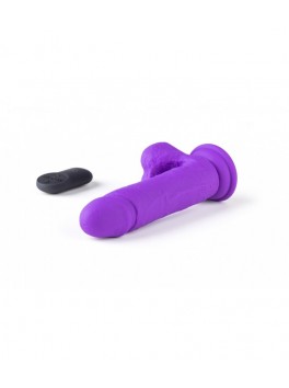 REALISTIC VIBRATOR "R16" FLESH 16 CM W/ REMOTE CONTROL Purple