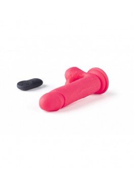 REALISTIC VIBRATOR "R16" FLESH 16 CM W/ REMOTE CONTROL Pink