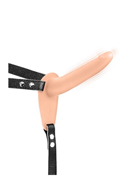 Fetish Tentation vibrating flesh strap-on dildo