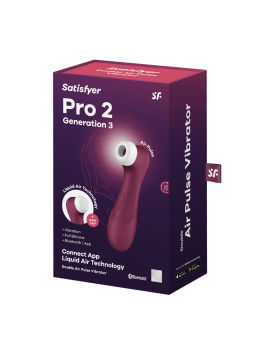 Pro 2 Génération 3 Air pluse Connect App et vibration - Vin rouge Satisfyer